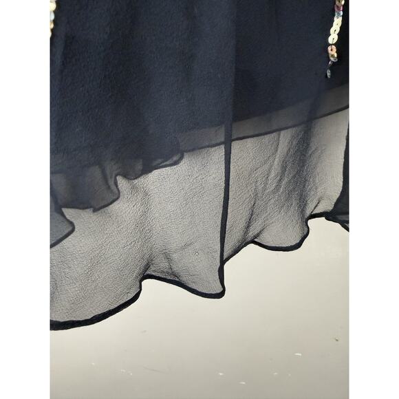 Sherri Hill Women’s Mini Dress Size 14 Strapless Sweetheart Tornasol Sequins - Picture 10 of 16